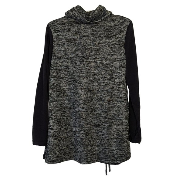 Mirror Image long sleeve black and gray‎ comfortable Bohemian Cowl neck Tunic S - Picture 2 of 6